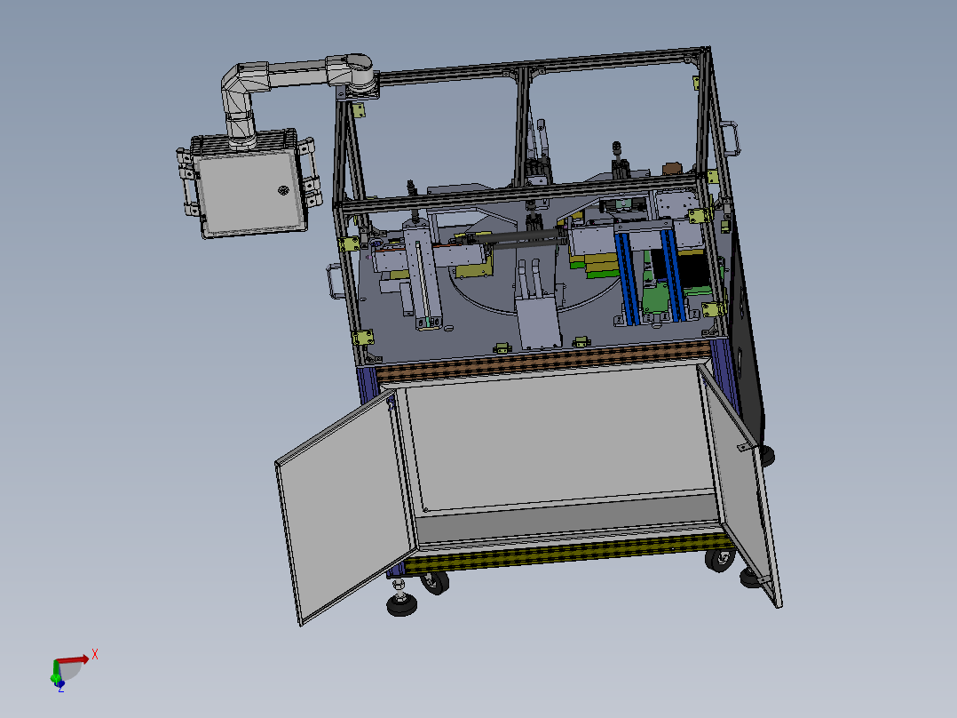 循环自动上料透明胶片折边机（sw19可编辑+工程图）