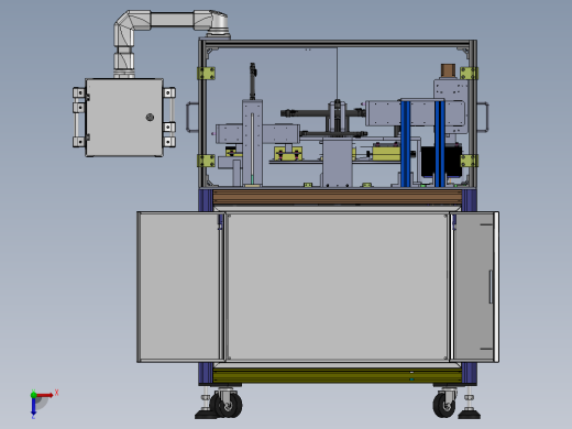 循环自动上料透明胶片折边机（sw19可编辑+工程图）俯视缩略图