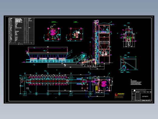 干排渣系统设备平立面布置图