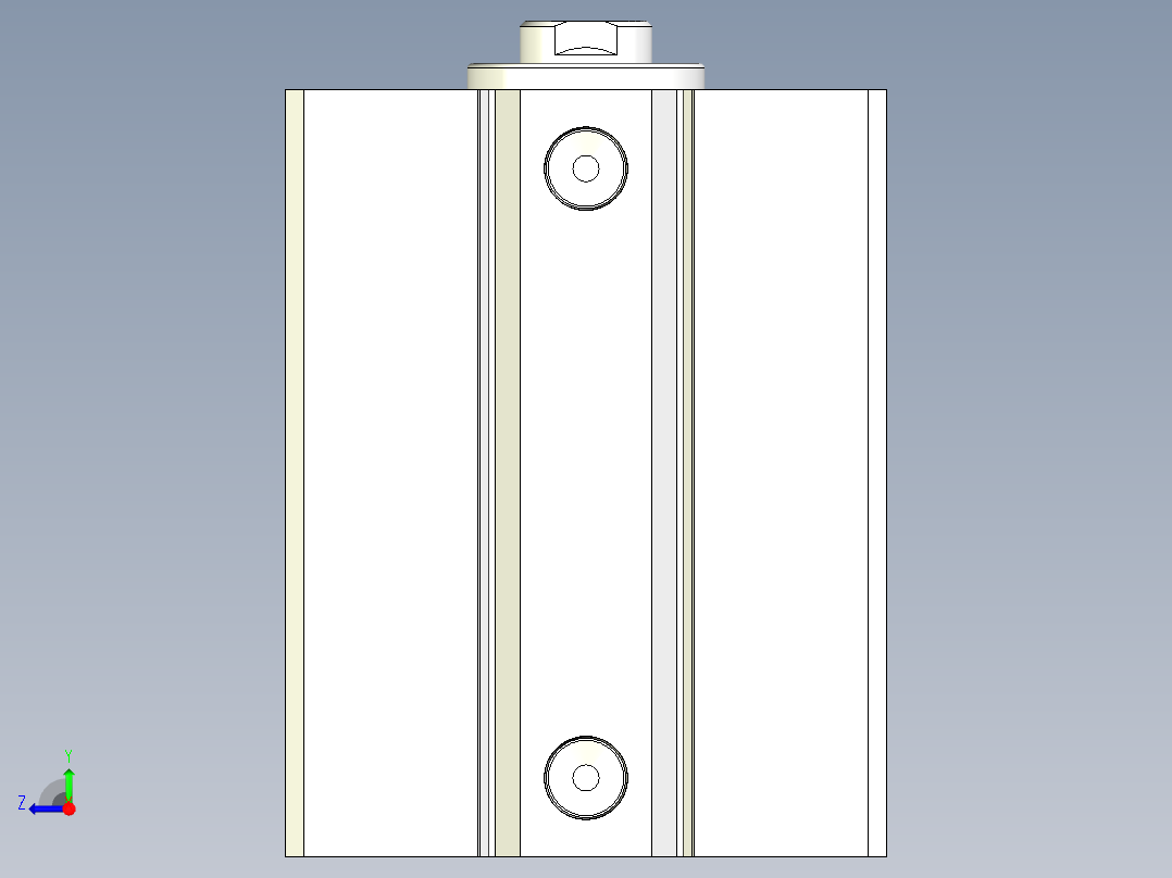 100X100薄型气缸右视图