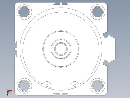 100X100薄型气缸俯视缩略图