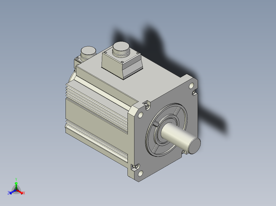 松下电机-MATSUSHITA_MHMF502L1D62JL10正等轴测图