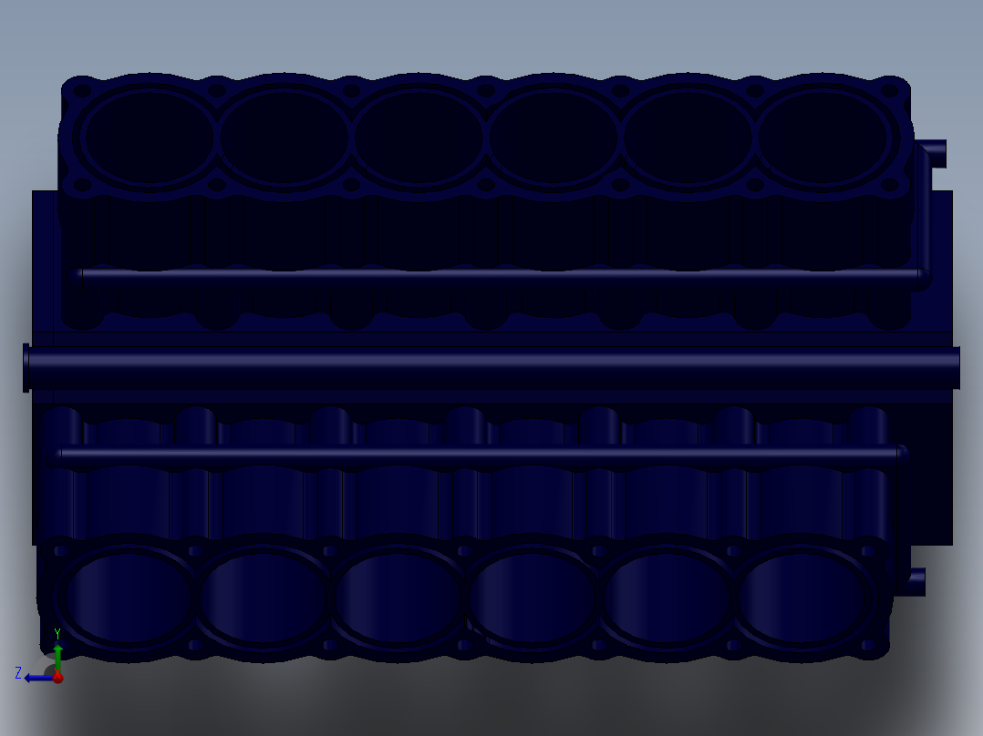 v12发动机模型右视图