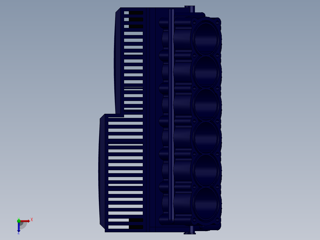 v12发动机模型俯视图