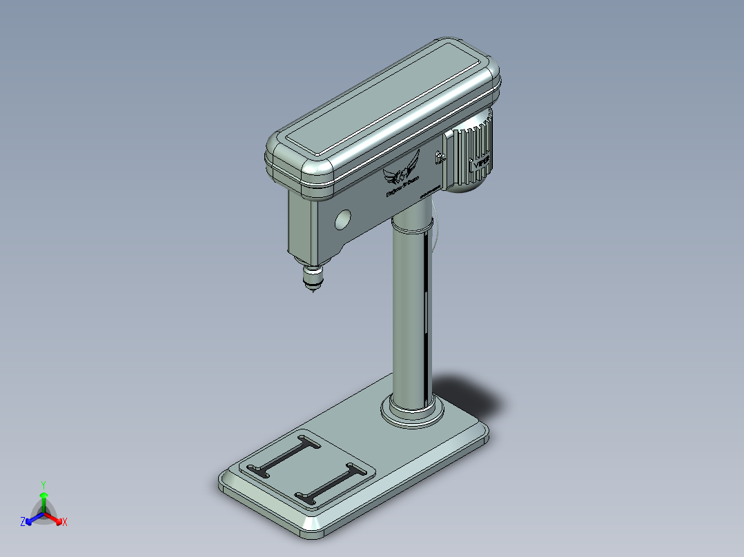 半自动钻孔机正等轴测图
