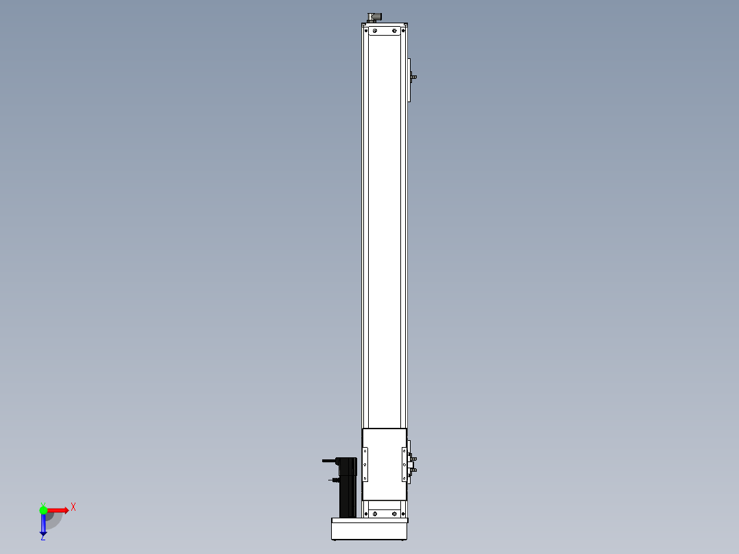 Toyo东佑达直线模组-ECH12-900-BR-100W+煞車俯视图