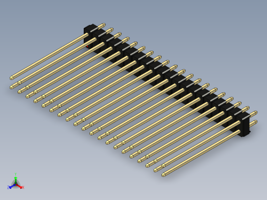彩色公头100mil（2.54mm）系列-DS1021_black_2x20p_100mil_Type43_rev1.0