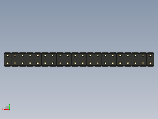 彩色公头100mil（2.54mm）系列-DS1021_black_2x20p_100mil_Type43_rev1.0后视缩略图