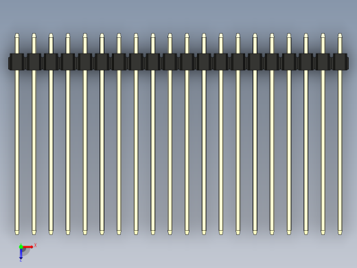 彩色公头100mil（2.54mm）系列-DS1021_black_2x20p_100mil_Type43_rev1.0俯视缩略图