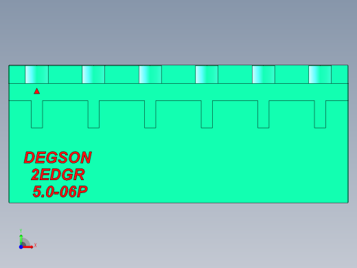 DEGSON 2EDG 系列 5.0mm 可插拔接线端子组-2EDGR-5.0-06P-14-00AH前视缩略图