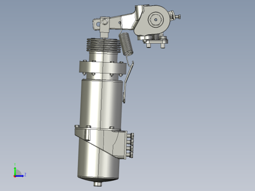 气动制动缸左视缩略图