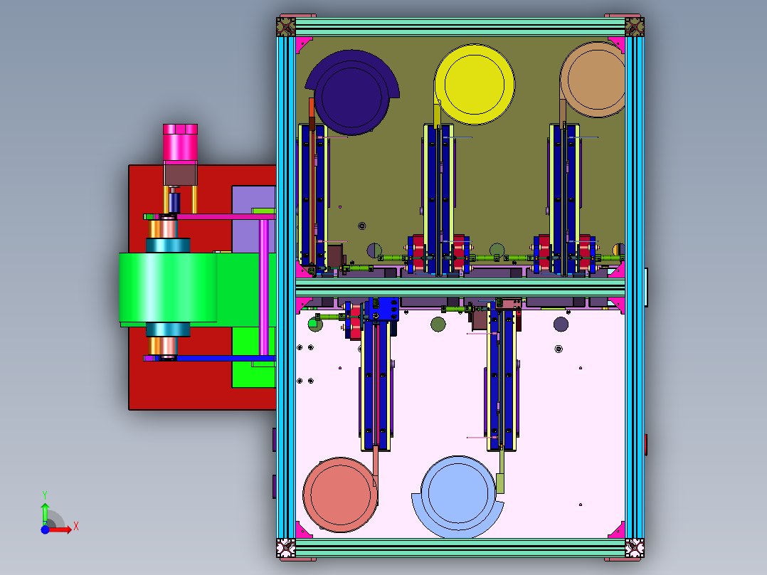 多尺寸螺柱平头螺栓自动称重打包设备前视图