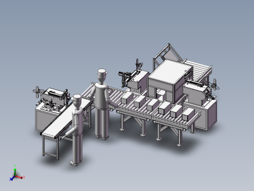 自动组装线3D模型