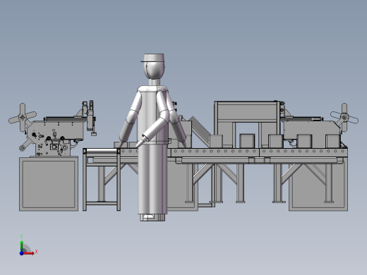自动组装线3D模型前视缩略图