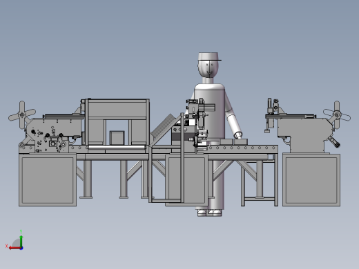 自动组装线3D模型后视缩略图