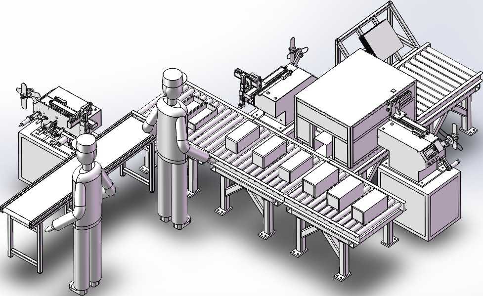 自动组装线3D模型
