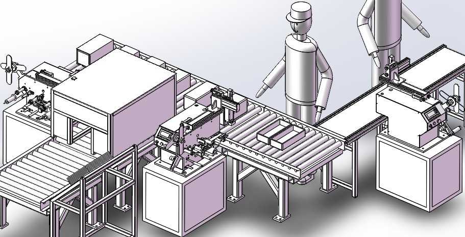 自动组装线3D模型