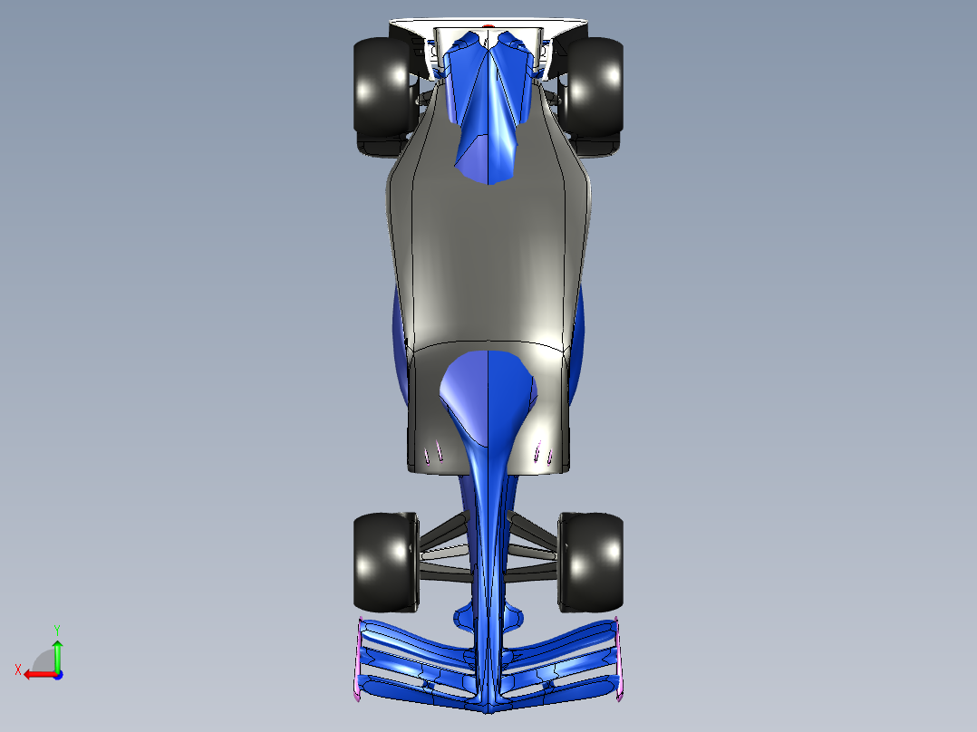 A526 F1赛车模型后视图