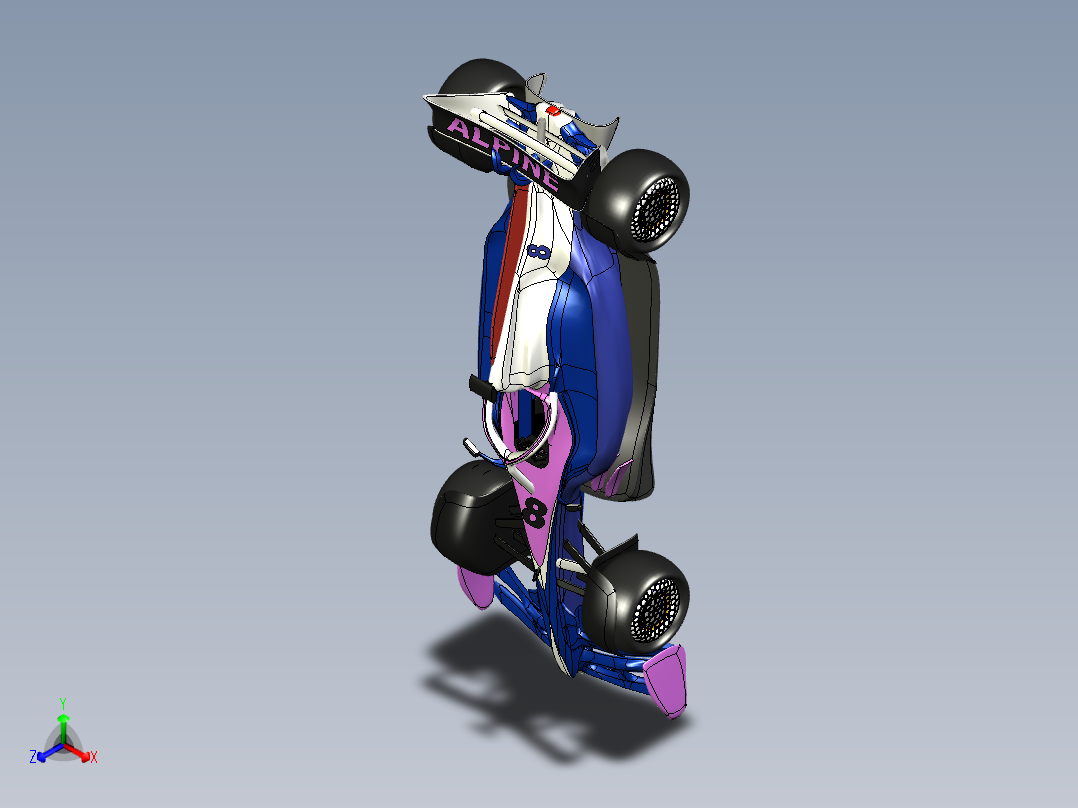 A526 F1赛车模型正等轴测图