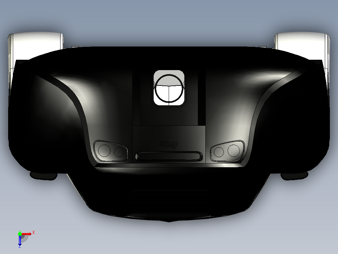 Orca跑车模型3D图纸俯视图