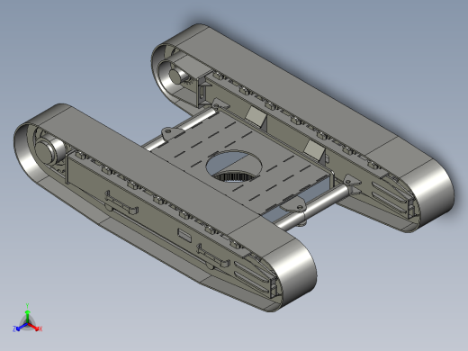 伸缩履带底盘三维图