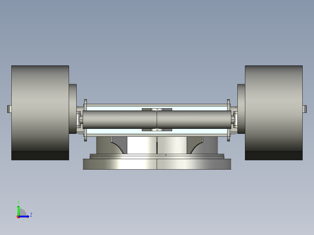 伸缩履带底盘三维图左视图