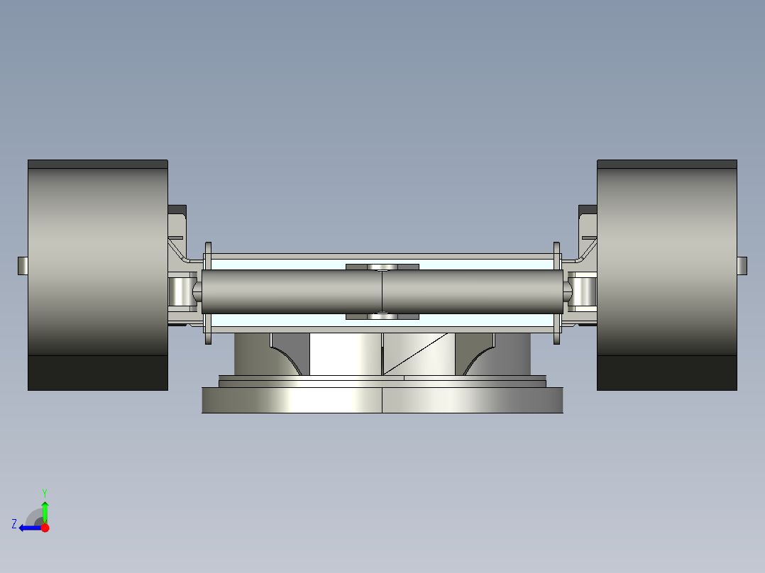 伸缩履带底盘三维图右视图