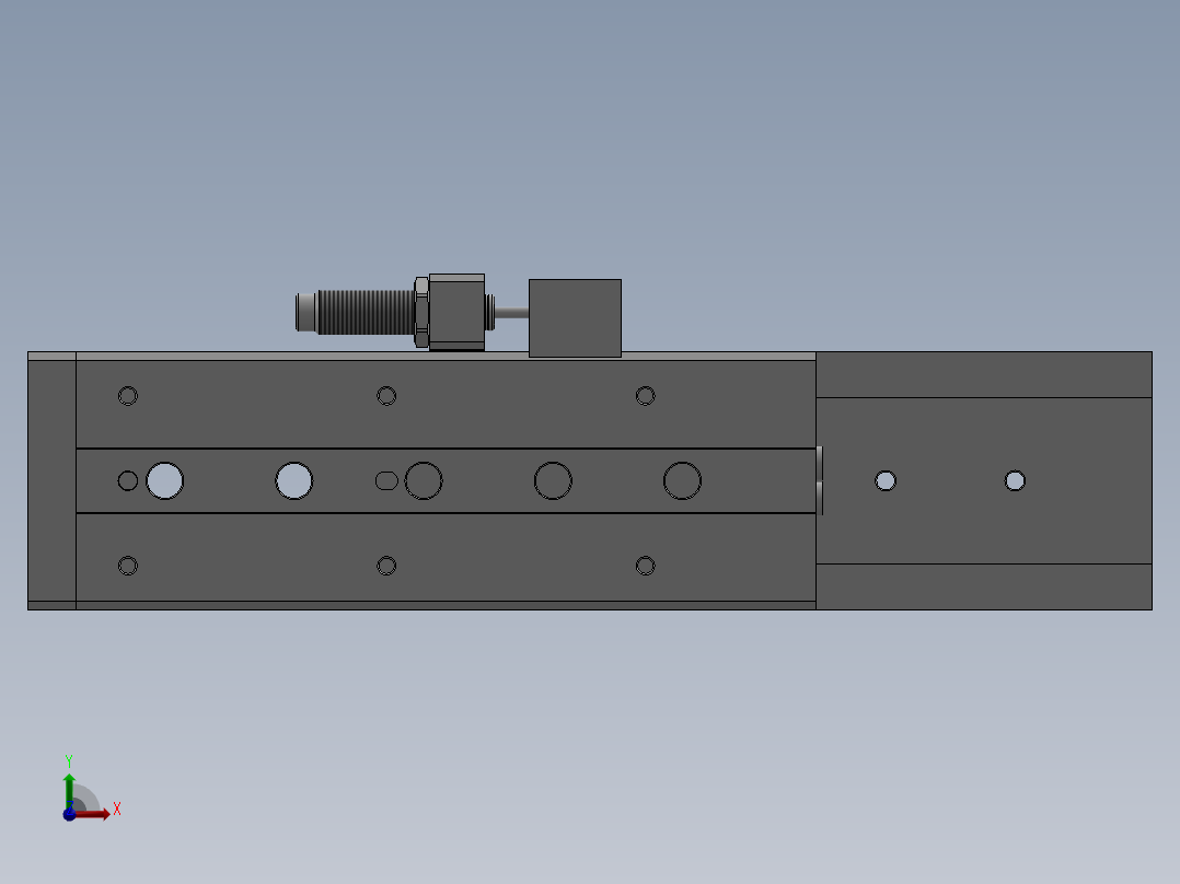 滑台气缸HLS20X100SBS前视图