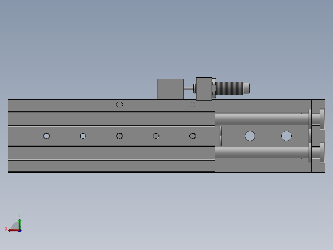 滑台气缸HLS20X100SBS后视图