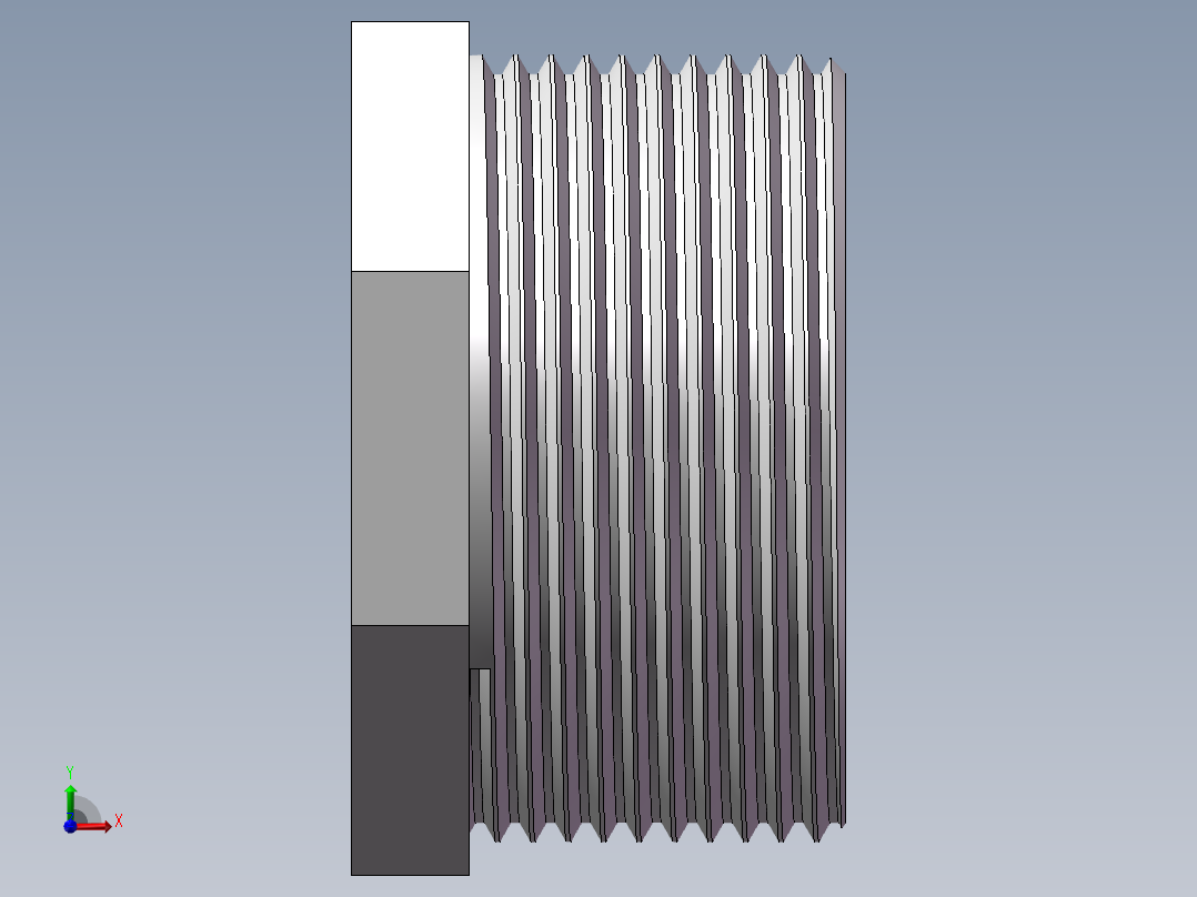 转接头-内外丝异径 DN40-DN15前视图