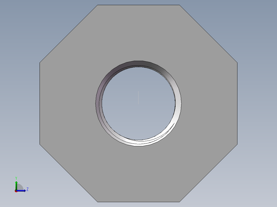 转接头-内外丝异径 DN40-DN15左视图