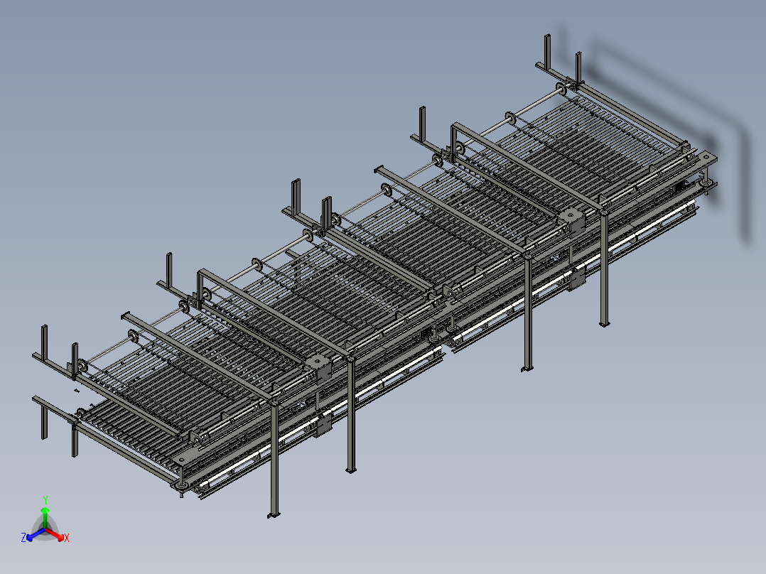 防鸟虫电网正等轴测图