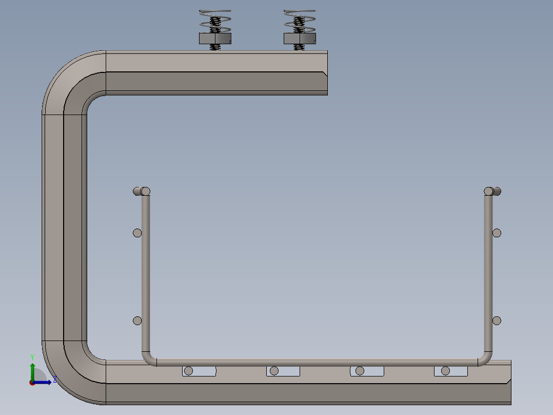 电缆槽组件左视图