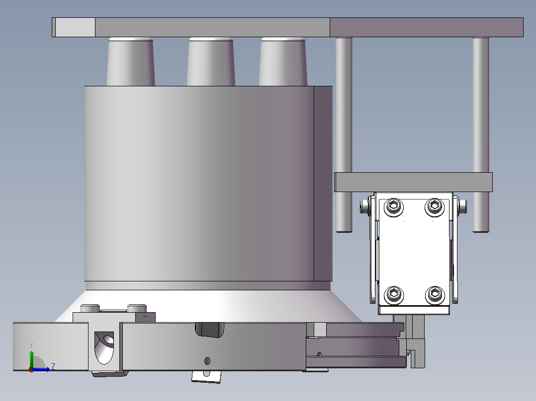 电器件进料振动盘模型左视图