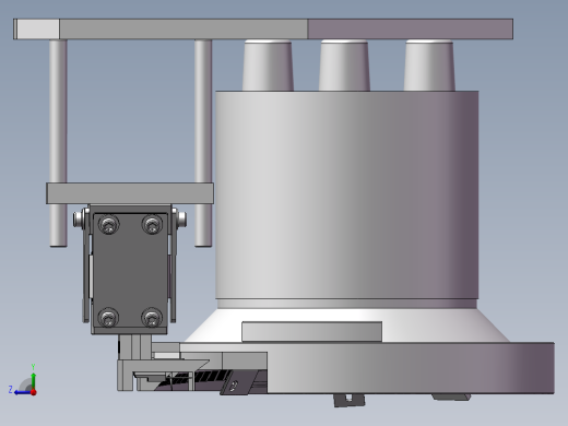 电器件进料振动盘模型右视缩略图