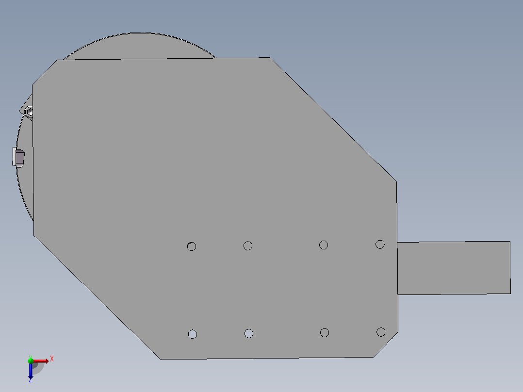 电器件进料振动盘模型俯视图