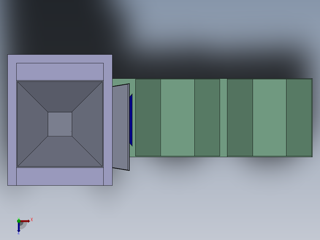 风选式核桃壳仁分离机设计【含SOLIDWORKS三维+CAD+说明书】254283俯视图