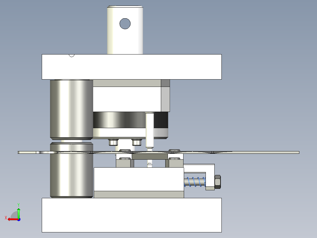 打孔和倒角冲压模具后视图