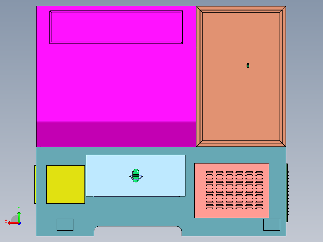 精密硬轨仪表数控车床后视图