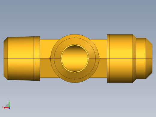 扩口式工业通用硬管接头Male Run Tee 151F-8-6后视缩略图