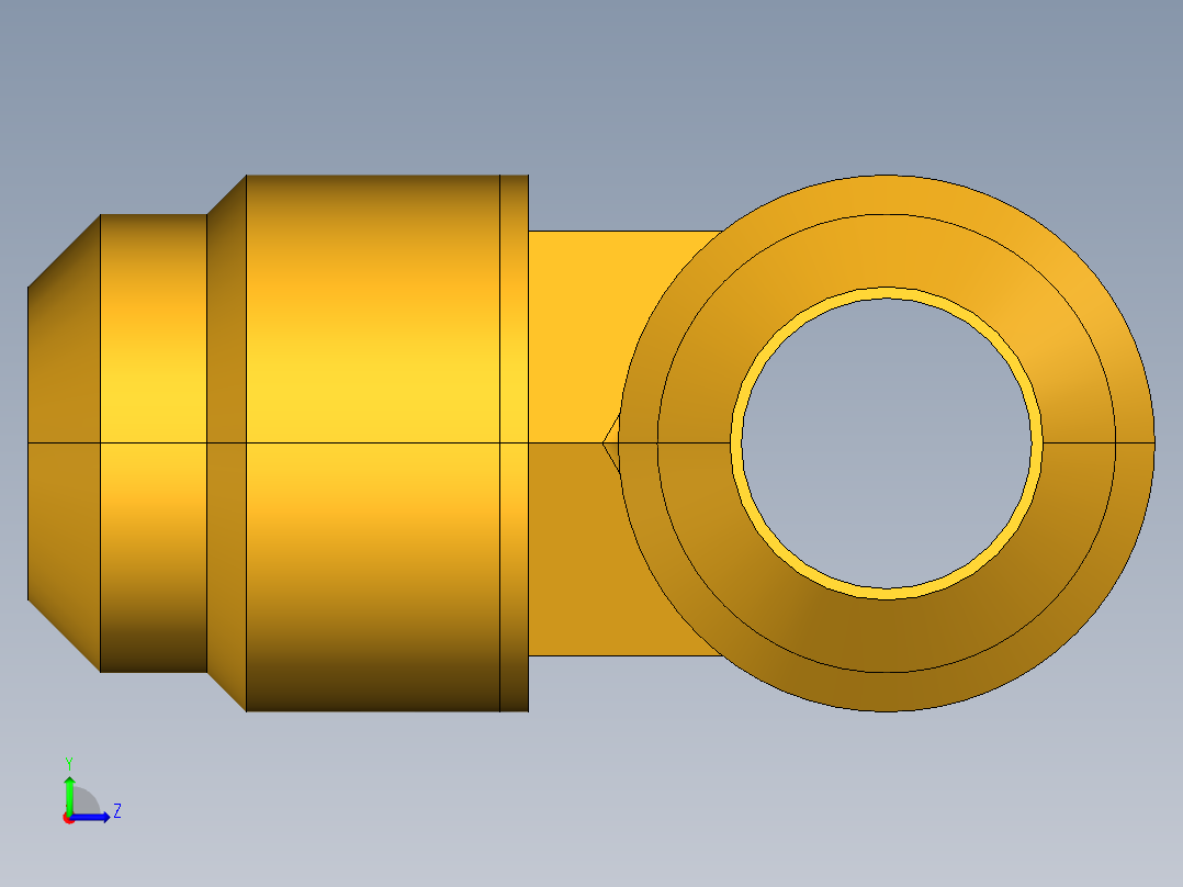 扩口式工业通用硬管接头Male Run Tee 151F-8-6左视图