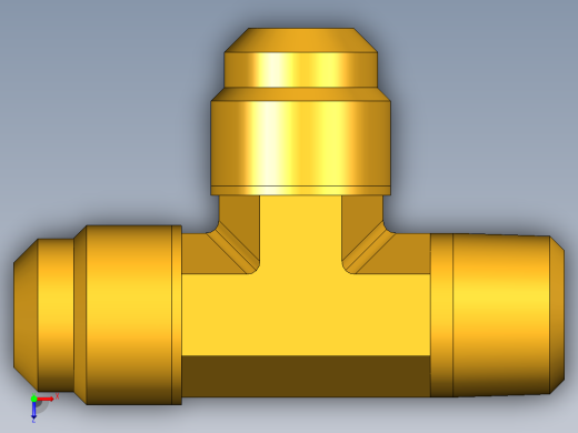 扩口式工业通用硬管接头Male Run Tee 151F-8-6俯视缩略图