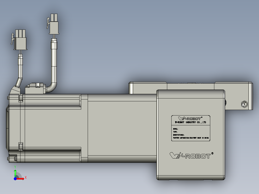 威洛博直线电机模组EB8-L200-S200-R-P75-MS3前视图