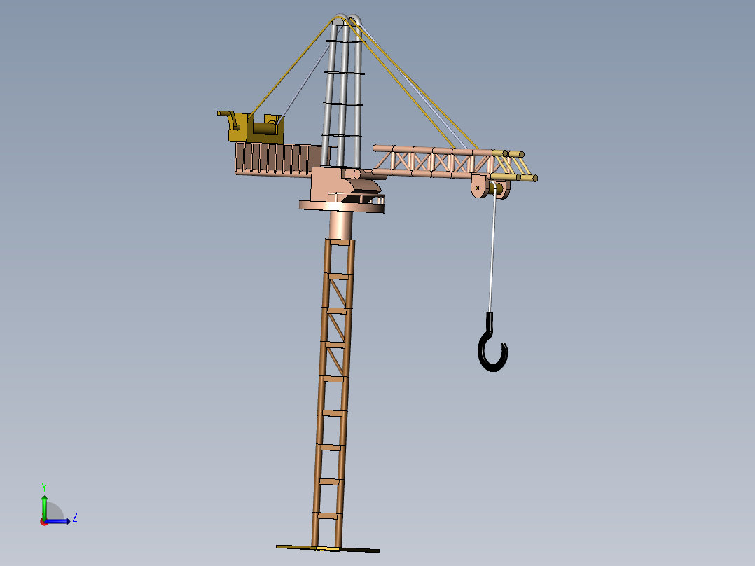 塔式起重机左视图