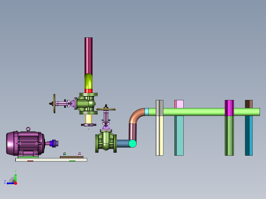 罐泵化工加药装置右视图