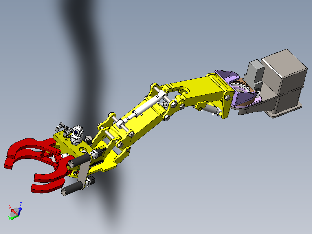 液压机械臂设计三维SW模型1248298==80主视图