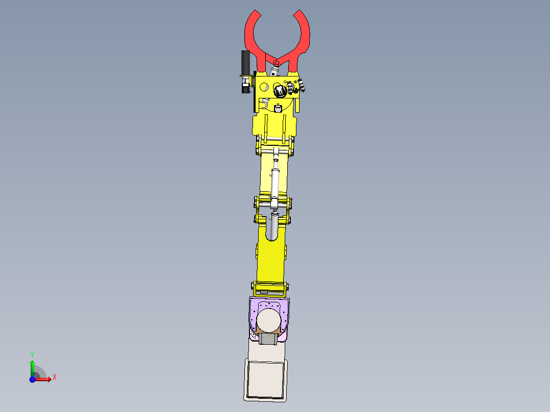 液压机械臂设计三维SW模型1248298==80前视图