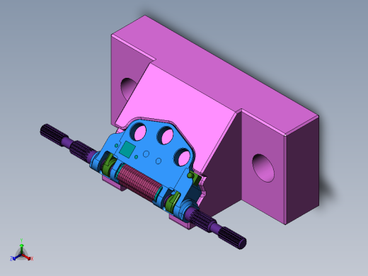出货扫码器固定支架正等轴测缩略图