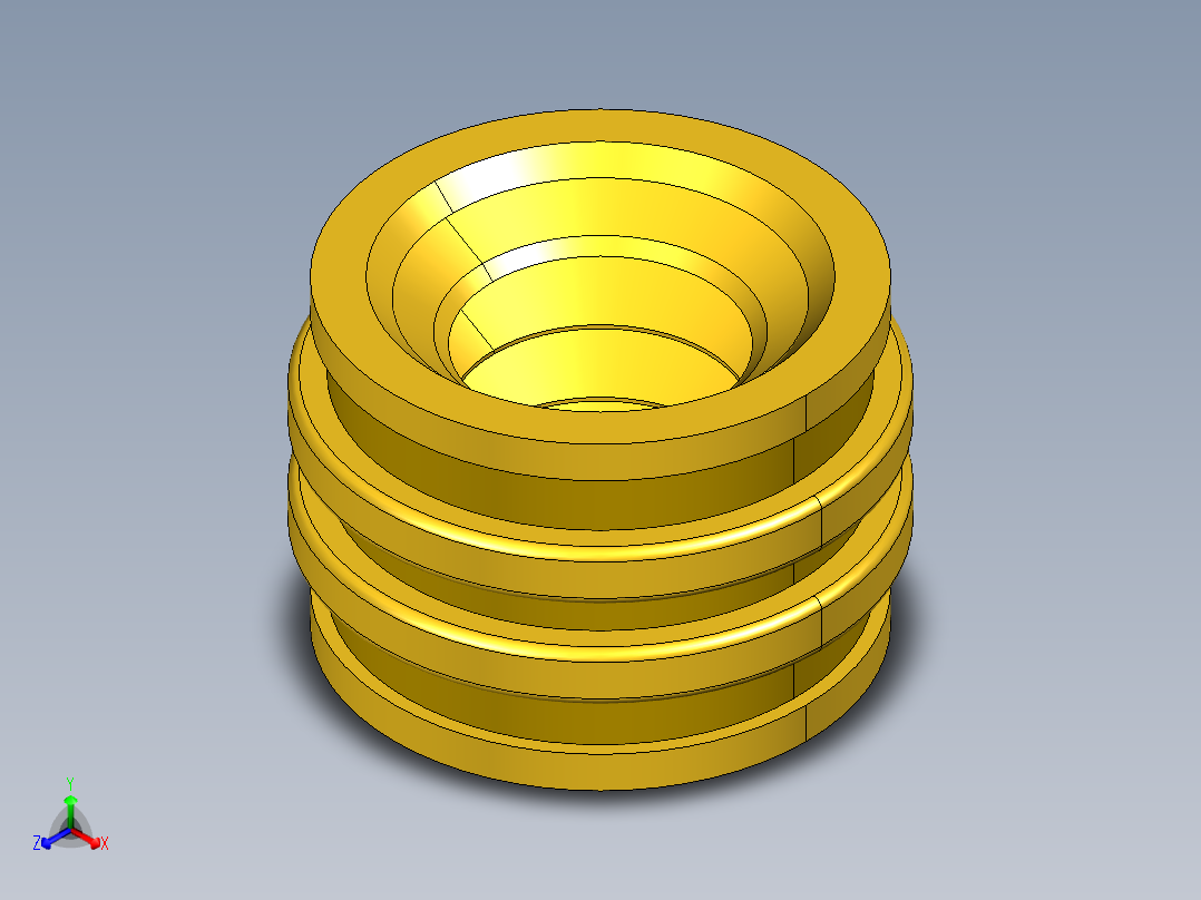 紧固件-STEP No. 6-32 Brass 3DP Inserts正等轴测图