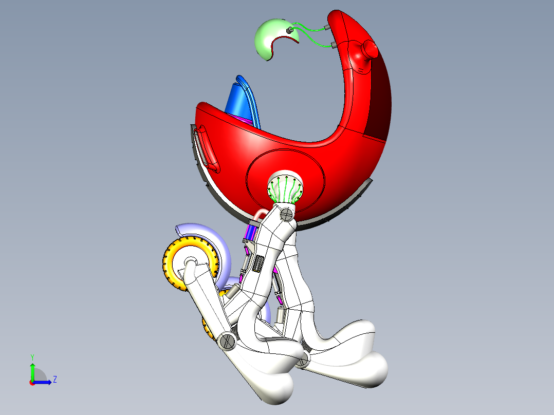 运动机甲左视图